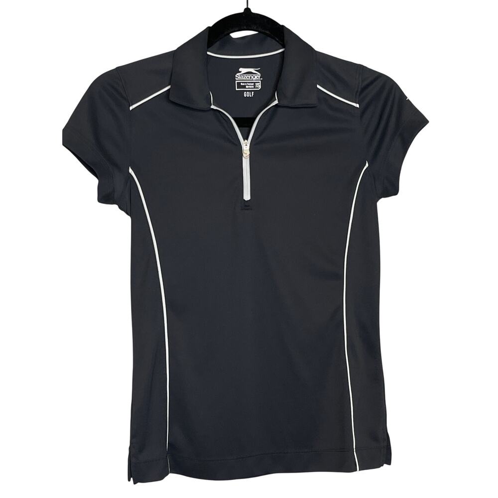 Slazenger Golf Gray Cap Sleeve Pull Over 1/4 Zip Shirt‎ XS